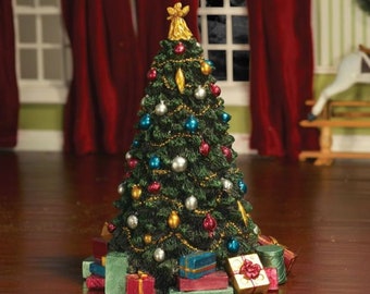 Decorated Christmas Tree for 12th Scale Dolls Houses