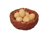 Basket with Eggs Miniature for 12th Scale Dolls Houses