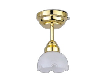 Melody Jane Dollhouse Flower Ceiling Lamp - 1:12 Scale Miniature LED Battery Light - View #10