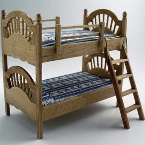 Pine Bunk Beds for 12th Scale Dolls House