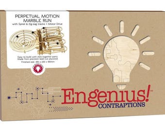 Cheatwell Engenius: Double Marble Run Wooden Model Kit
