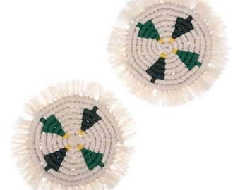 Kit de macramé para posavasos con forma de árbol
