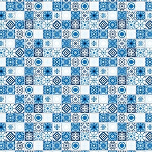 Reliëf blauwe mediterrane muur vloertegels kaart voor 12e schaal poppenhuis