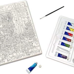 Canvas Cat Painting by Numbers Kit image 2