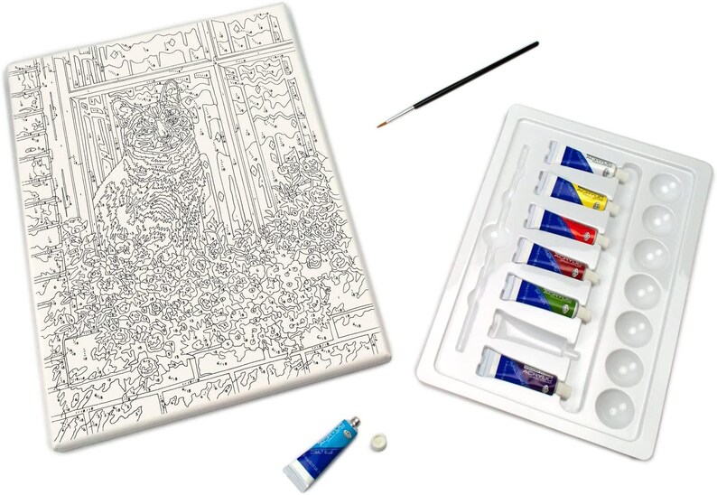 Canvas Cat Painting by Numbers Kit image 2