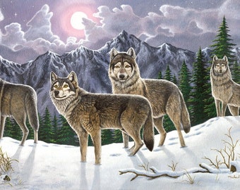 Painting By Numbers Wolves