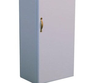 White Fridge with Opening Door for 12th Scale Dolls House