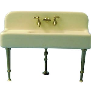 Ceramic Sink on Legs for 12th Scale Dolls House