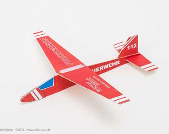 Aeronaut Wooden Fire Brigade Plug&Fly Throw Glider