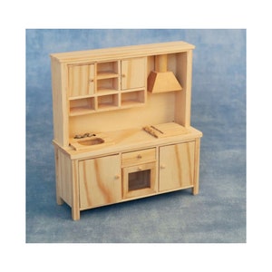 Bare Wood Kitchen Set for 12th Scale Dolls House