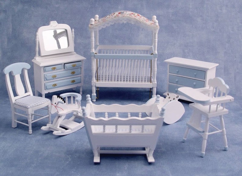 dolls house nursery set
