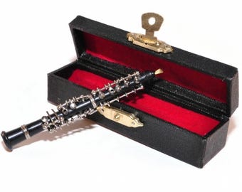 Oboe in Black Case for 12th Scale Dolls House