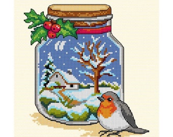Winter Jar Counted Cross Stitch Kit