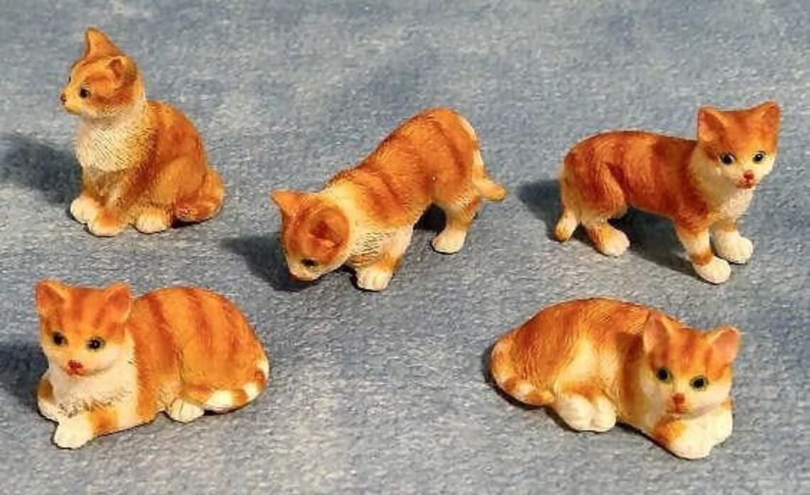Ginger and White Cats 5 Assorted for 12th Scale Dolls House - Etsy