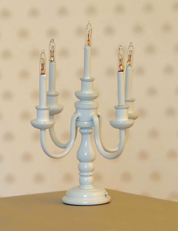 White Candelabra for 12th Scale Dolls House - Etsy