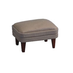 Small Grey Footstool for 12th Scale Dolls House