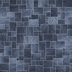 Embossed Dark Slate Floor Tiles Card for 12th Scale Dolls House