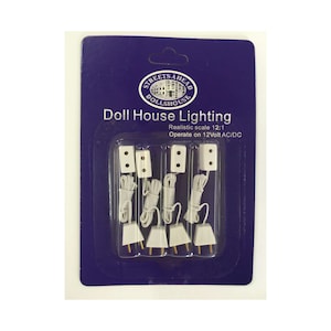 4 x Single Sockets and Flex for 12th Scale Dolls House