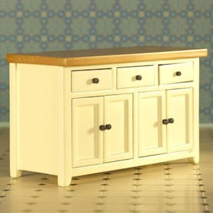 Cream Shaker Style Sideboard Miniature for 12th Scale Dolls Houses