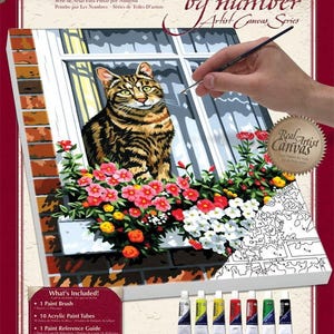 Canvas Cat Painting by Numbers Kit image 3