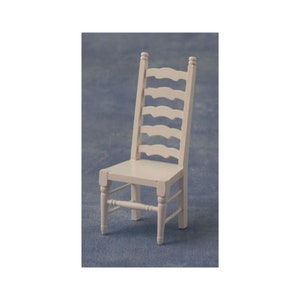 Ladderback Chair White for 12th Scale Dolls House