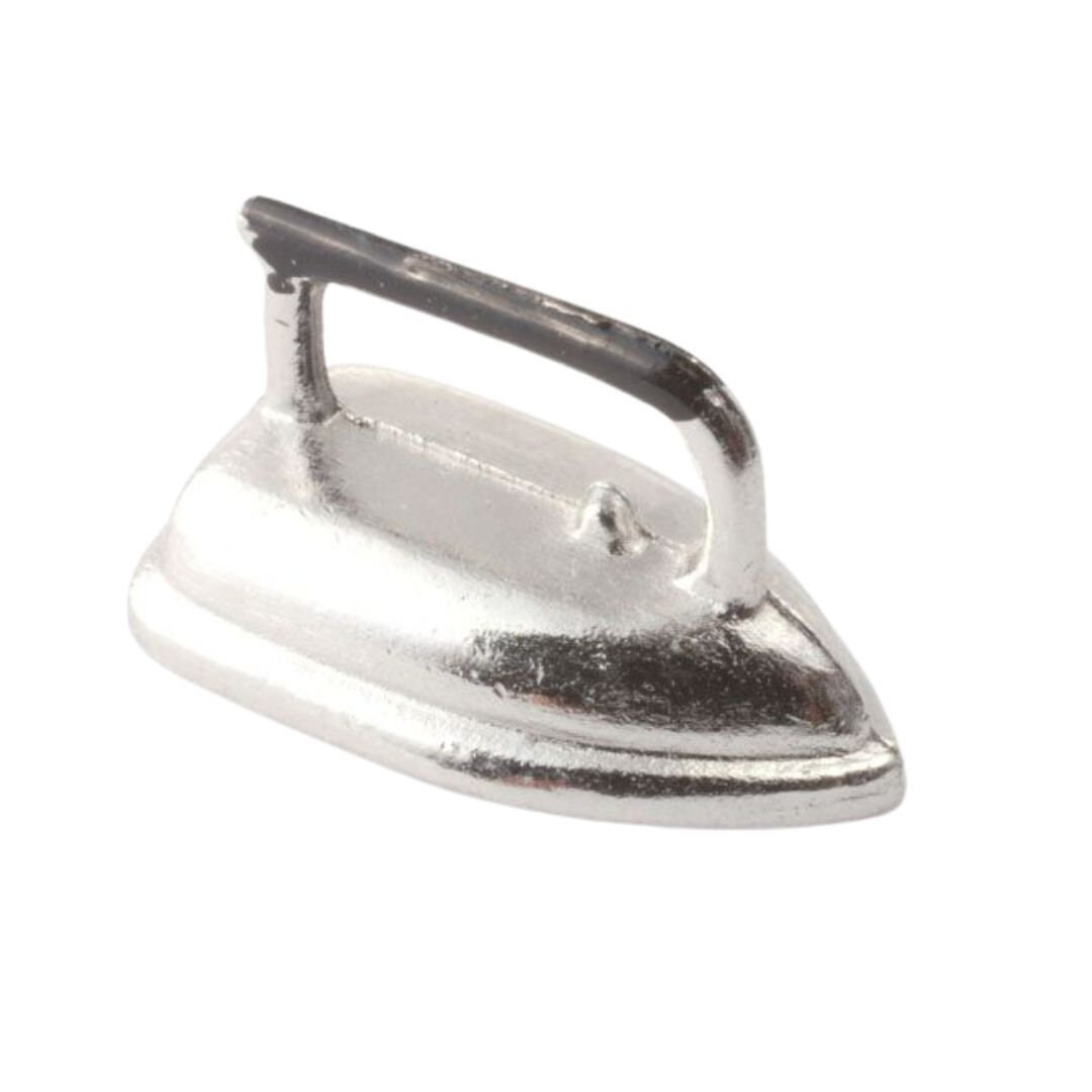 Silver Metal Iron for 12th Scale Dolls House