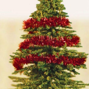 Red Christmas Tinsel for 12th Scale Dolls House