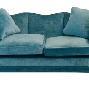 Teal Modern Sofa for 12th Scale Dolls House