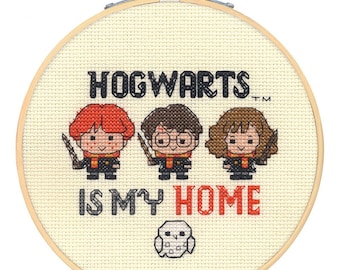 Harry Potter Hogwarts Counted Cross Stitch Hoop Craft Kit