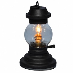 12V traditionele Victoriaanse Tilley-lamp voor poppenhuis op schaal 12