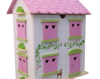 Candy Cottage 12th Scale Dolls House Fully Furnished  Requires Assembly