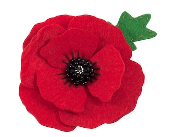 Poppy Brooch Felt Decoration Kit