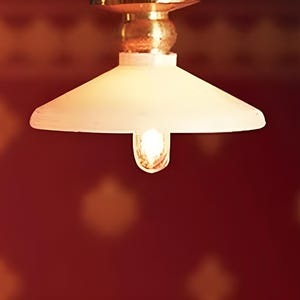 12V Ceiling Light with Coolie Shade for 12th Scale Dolls House