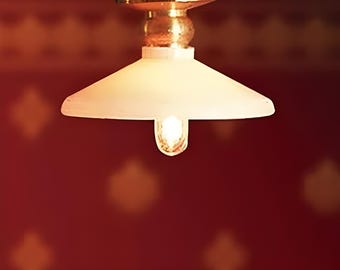 Lampada A Soffitto In Miniatura LED Scala 1:12 - Metallica Nera - COLLECTROOMI