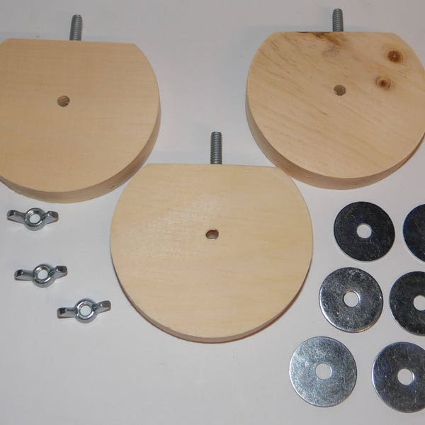 Parrot/Bird/Chinchilla Natural Kiln Dried Pine Ledge Perch for Climbing - Bundle of 3