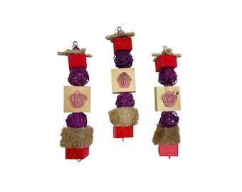 7" Cupcake Hanging Chew Toy - Chinchilla