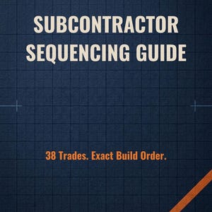 Home Build Subcontractor Sequencing Guide | Owner Builder Trade Hire Checklist (PDF)