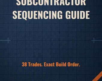 Home Build Subcontractor Sequencing Guide | Owner Builder Trade Hire Checklist (PDF)