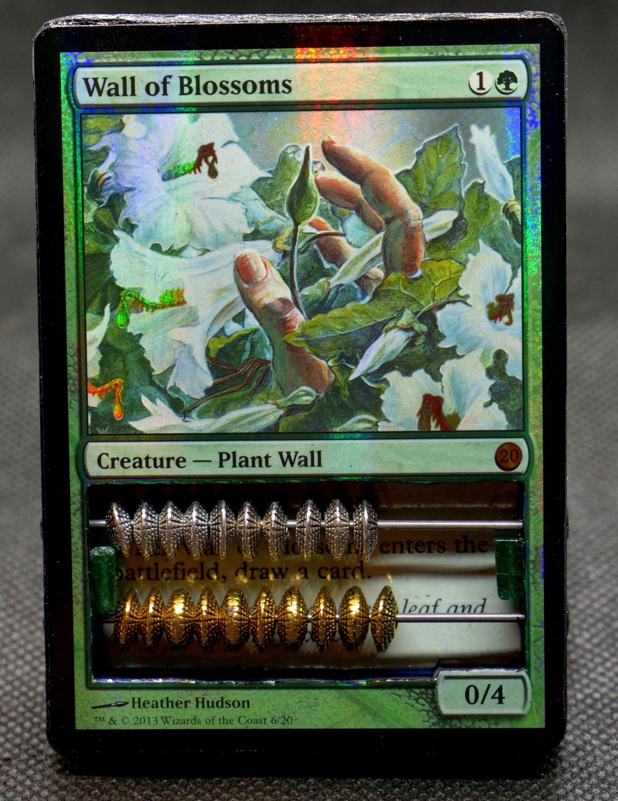 Wall of Blossoms FOIL MTG Life Counter Abacus-style - Etsy