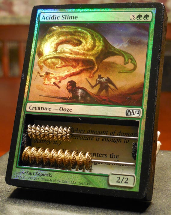 Acidic Slime FOIL MTG Life Counter Abacus-style