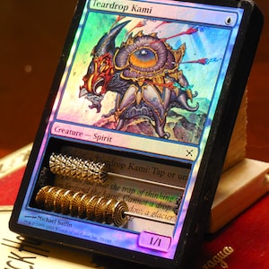 Teardrop Kami FOIL MTG Life Counter Abacus-style - with Stand