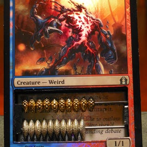 Blistercoil Weird FOIL MTG Life Counter Abacus-style - with Stand