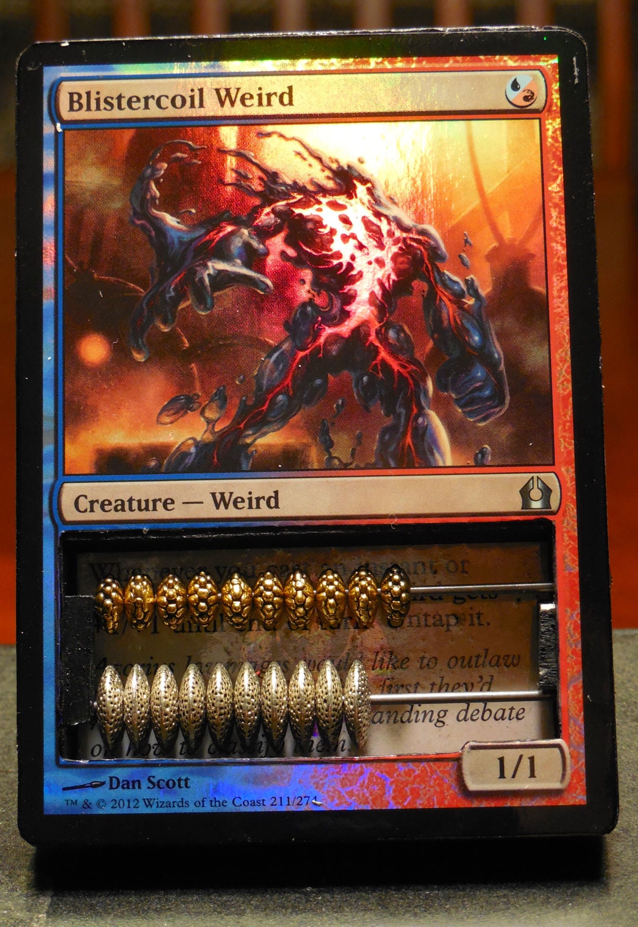 Blistercoil Weird FOIL MTG Life Counter Abacus-style - With Stand - Etsy