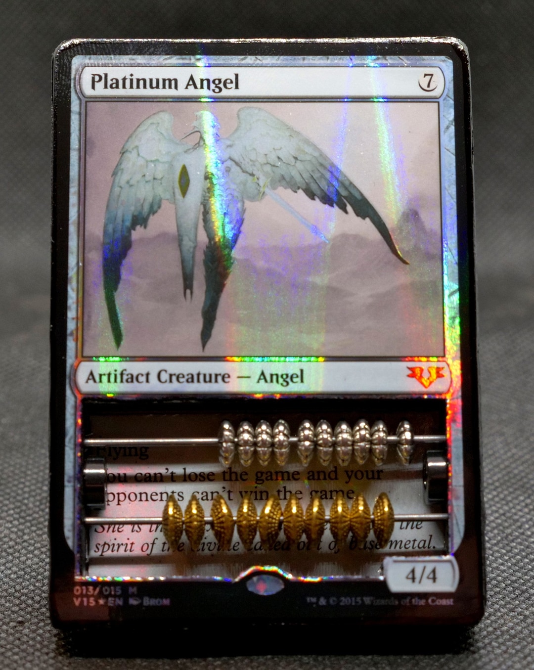 Platinum Angel from the Vault FOIL MTG Life Counter Abacusstyle With Stand Etsy