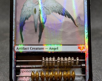 Platinum Angel (From The Vault) FOIL MTG Life Counter Abacus-style - with Stand