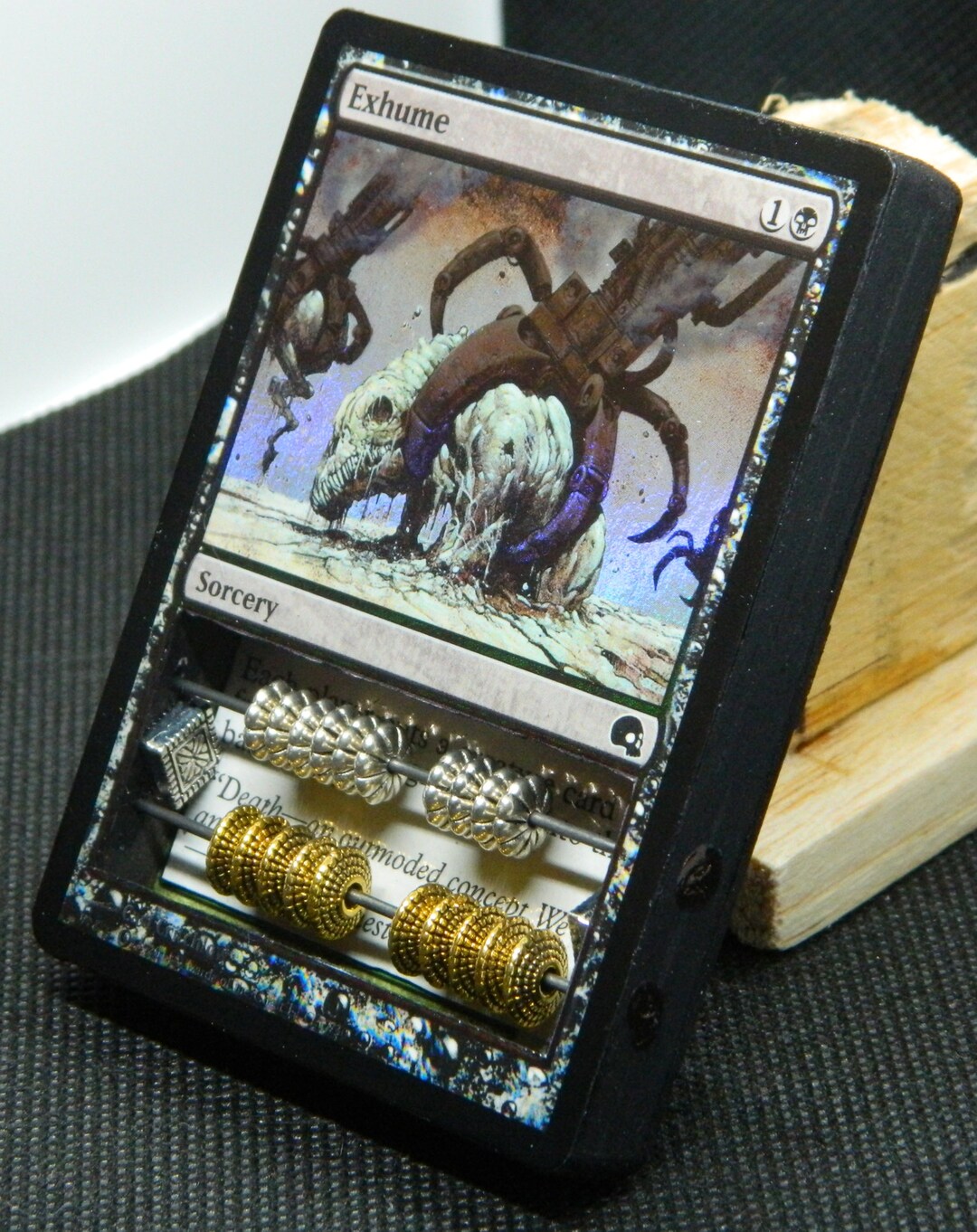 3d mtg card life counter for Exhume FOIL MTG Life Counter