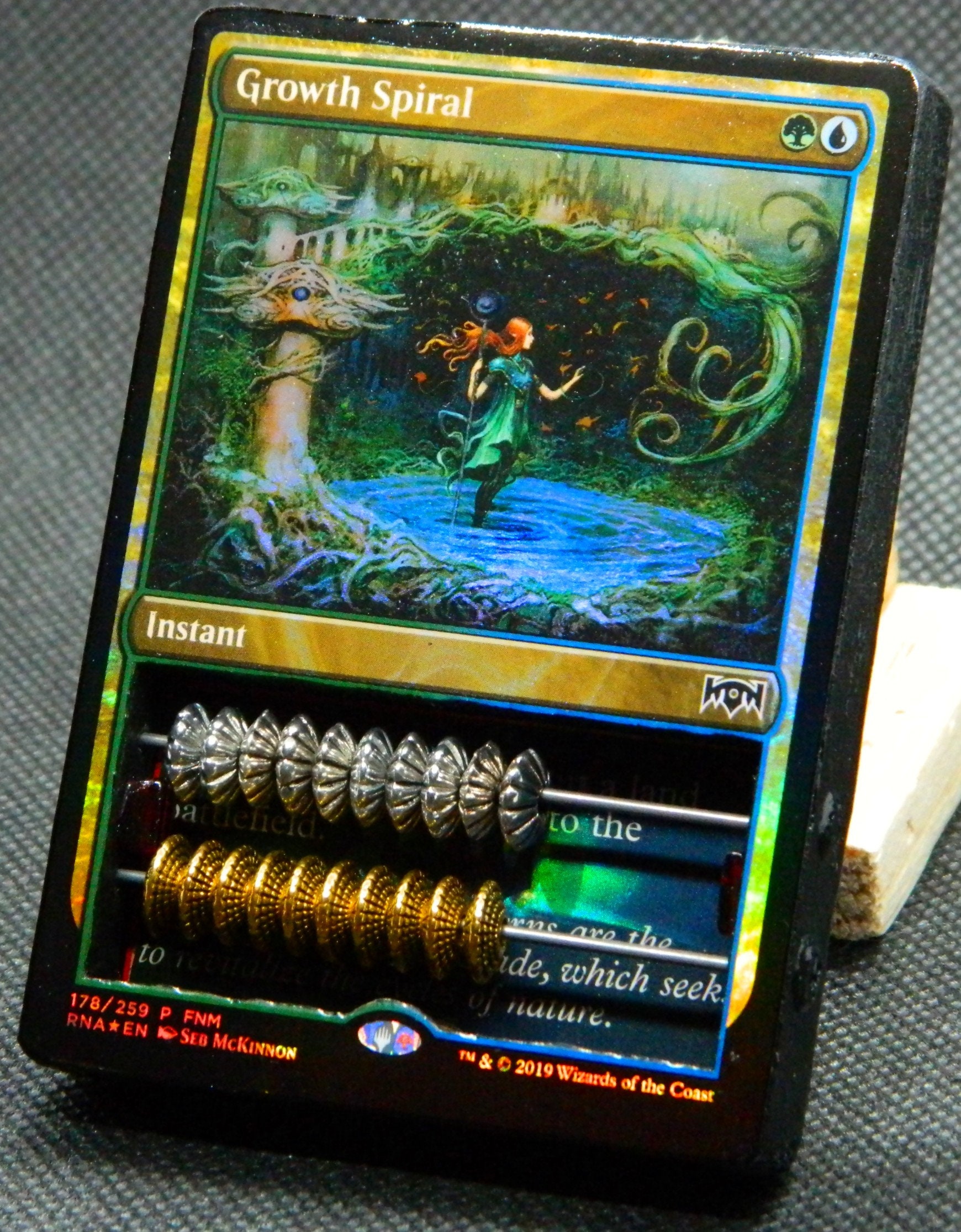 Growth Spiral FOIL MTG Life Counter Abacusstyle Etsy