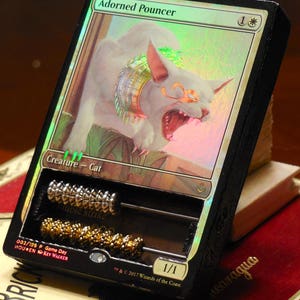 Adorned Pouncer PROMO FOIL MTG Life Counter Abacus-style - with Stand