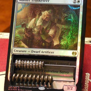 Master Trinketeer FOIL MTG Life Counter Abacus-style - with Stand