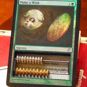 Make A Wish FOIL MTG Life Counter Abacus-style - with Stand